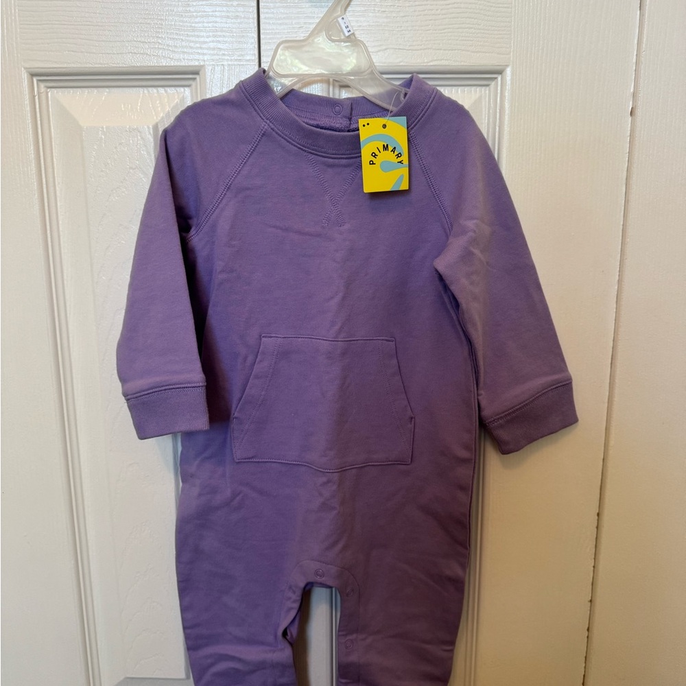 Primary Lavender Kids One Piece Footie